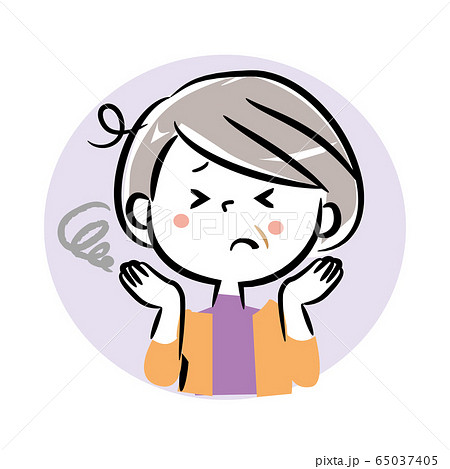 困る　困難　シニア女性　 65037405