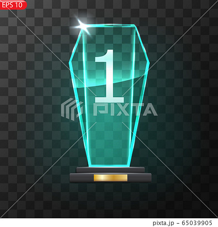 Glass Trophy Award. First place Prize plaque Glass Trophy Award. First place Prize plaque 65039905