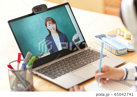 オンライン授業　オンライン講師　家庭学習　イメージ 65042741