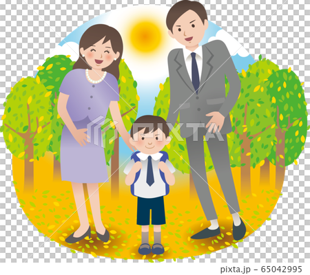 父母和孩子秋天 65042995