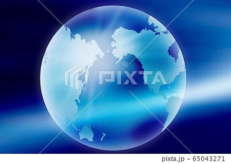 クールなブルーの地球の背景画像 世界 ワールド 透明のイラスト素材