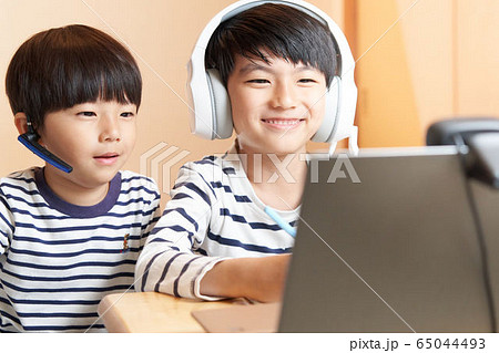 家庭学習　オンライン授業　イメージ 65044493