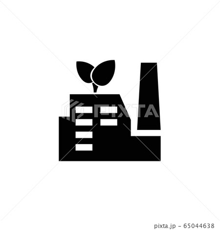 ECO Industrial Factory, Green Energy Flat Vector ECO Industrial Factory, Green Energy Flat Vector 65044638