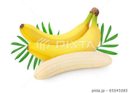 bananas isolated on white background with clipping path and full depth of field. 65045085