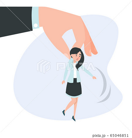 Hand throwing off a worker vector isolated 65046851