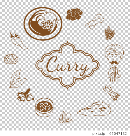 Curry set handwriting style 65047182