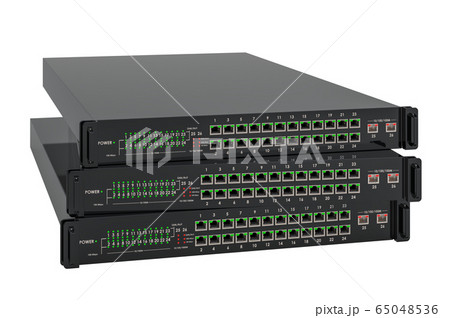 Ethernet Switch Blades Network Hubs 3dのイラスト素材