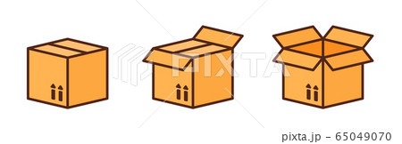 Set of shipping, delivery box or container icons. 65049070