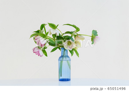 Bouquet of spring flowers in bottle Bouquet of spring flowers in bottle 65051496