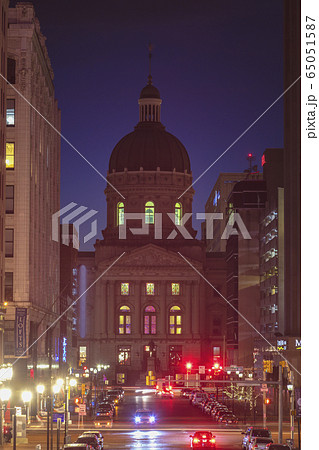 Indianapolis, Indiana, USA, Indiana State Capitol at night Indianapolis, Indiana, USA, Indiana State Capitol at night 65051587
