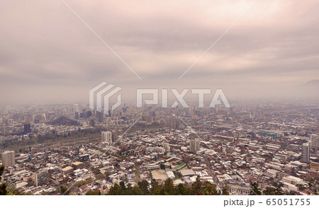 Chile, Santiago, Storm clouds over cityscape Chile, Santiago, Storm clouds over cityscape 65051755