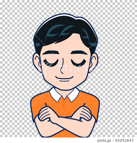 橙色襯衫的男人 65052647