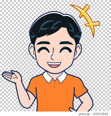 橙色襯衫的男人 橙色襯衫的男人 65052692