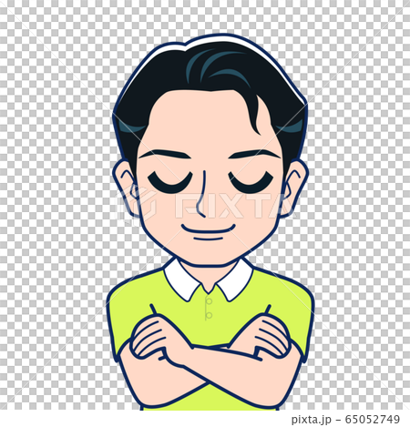 Man in yellow-green shirt 65052749