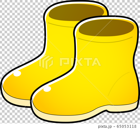 黄色い長靴のイラスト素材