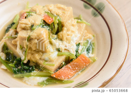 高野豆腐の玉子とじ 65053668
