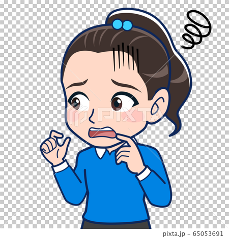 青い服を着た女子小学生 青い服を着た女子小学生 65053691
