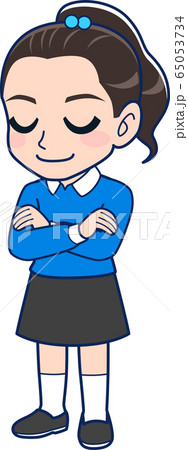 青い服を着た女子小学生 青い服を着た女子小学生 65053734