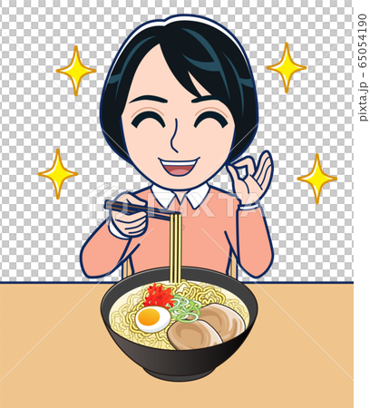 女人吃拉麵 65054190