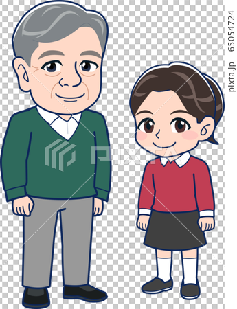 おじいさんと女の子 65054724
