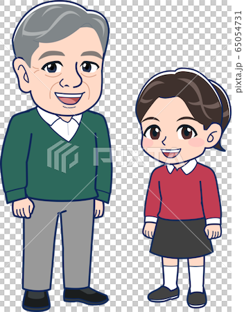 おじいさんと女の子 65054731