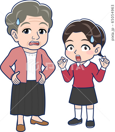 おばあさんと女の子 おばあさんと女の子 65054963