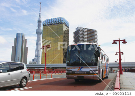 隅田川を渡る茨城交通バス(常陸太田号) 隅田川を渡る茨城交通バス(常陸太田号) 65055112