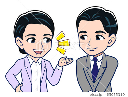 女性上司と男性部下 女性上司と男性部下 65055310