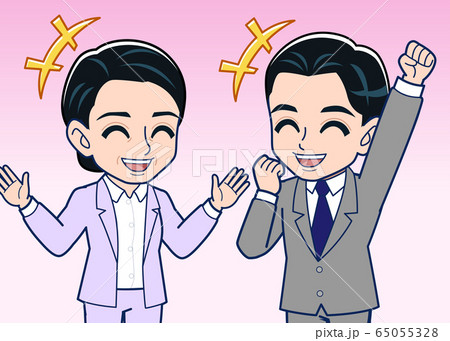 女性上司と男性部下 65055328