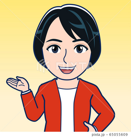 赤い服を着た女性 65055609