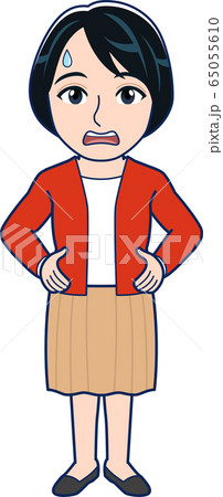 赤い服を着た女性 65055610