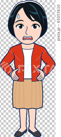 赤い服を着た女性 65055610