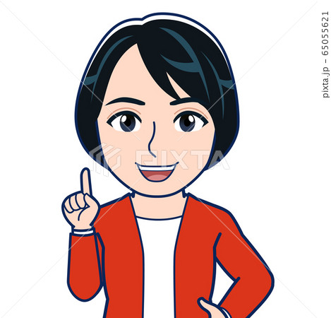 赤い服を着た女性 65055621