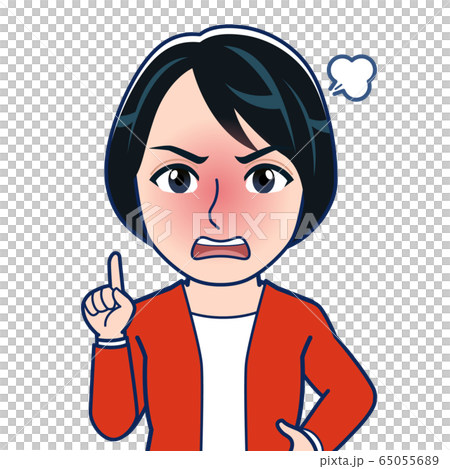 Woman in red clothes 65055689