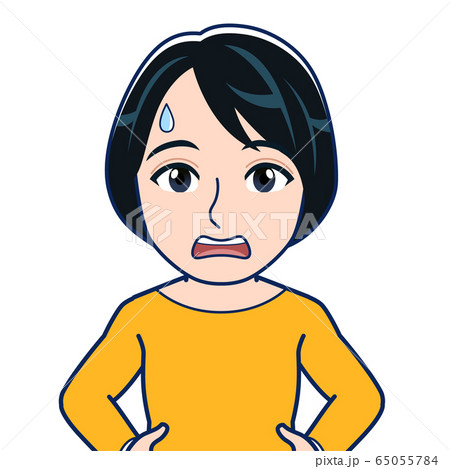 オレンジ服を着た女性 65055784
