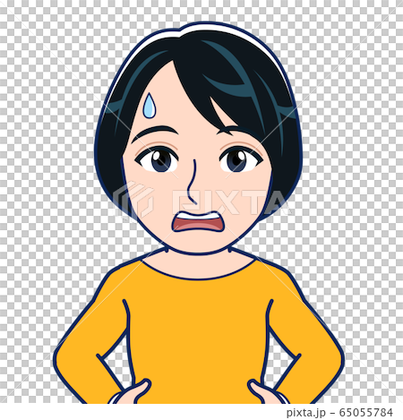 オレンジ服を着た女性 65055784