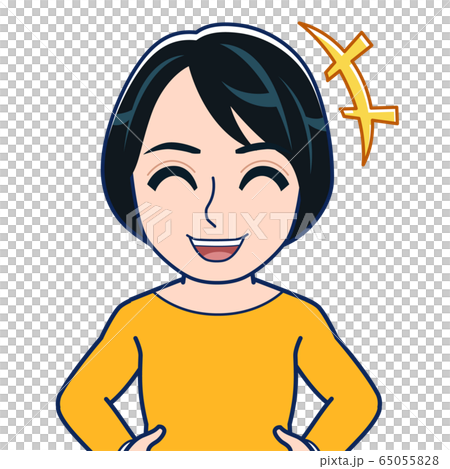 Woman dressed in orange Woman dressed in orange 65055828
