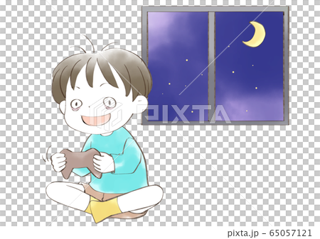 夜更かしをする子供 夜更かしをする子供 65057121