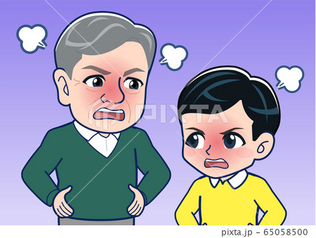 敵対する孫とおじいさん 敵対する孫とおじいさん 65058500
