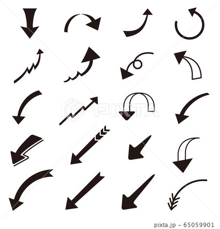 矢印イラストのセットのイラスト素材