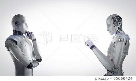 cyborg confront with empty space 65060424
