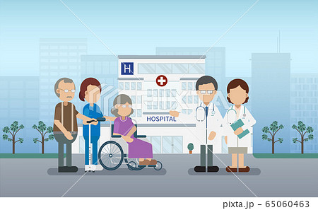 Elder care concept with medical staffs 65060463