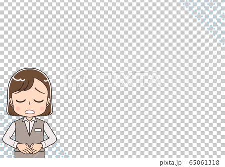 受付 制服 スタッフ 医療事務 銀行員 謝罪のイラスト素材