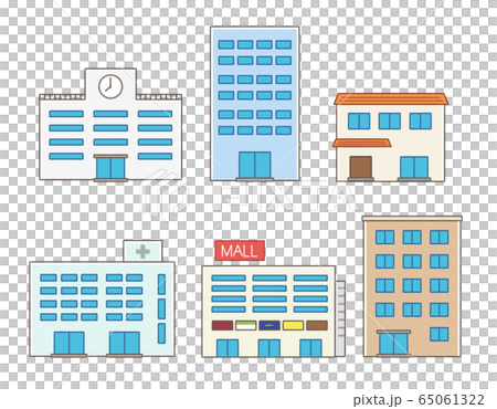 Building Facility Various shops School Hospital House Building set Building Facility Various shops School Hospital House Building set 65061322