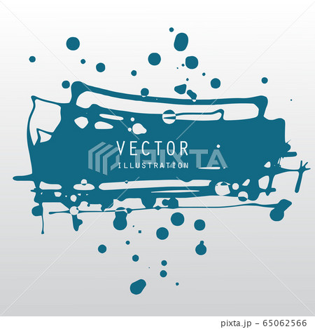 vector splats splashes and blobs of blue ink paint 65062566