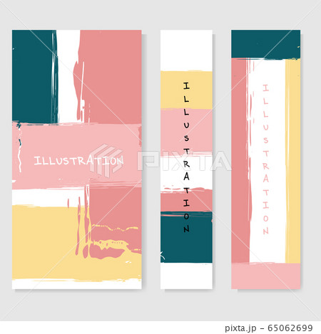 Paint brush banner colorful background. vector 65062699