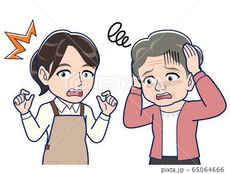 嫁を悩ます姑のイラスト素材
