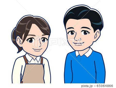 理想的な若い夫婦のイラスト素材 理想的な若い夫婦のイラスト素材