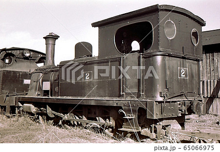 昭和43年　加悦鉄道の保管蒸気機関車　重要文化財　加悦駅　京都府 65066975