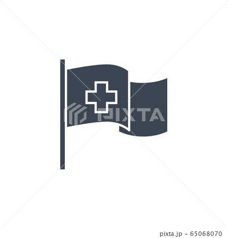 Medical Flag related vector glyph icon. Medical Flag related vector glyph icon. 65068070